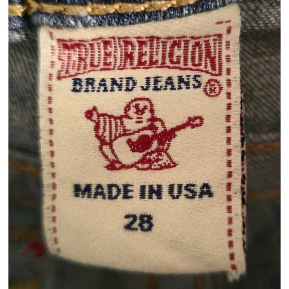 True Religion Joey Bootcut Jeans Low Rise Y2K Western Stitch Size 28 - Picture 3 of 13